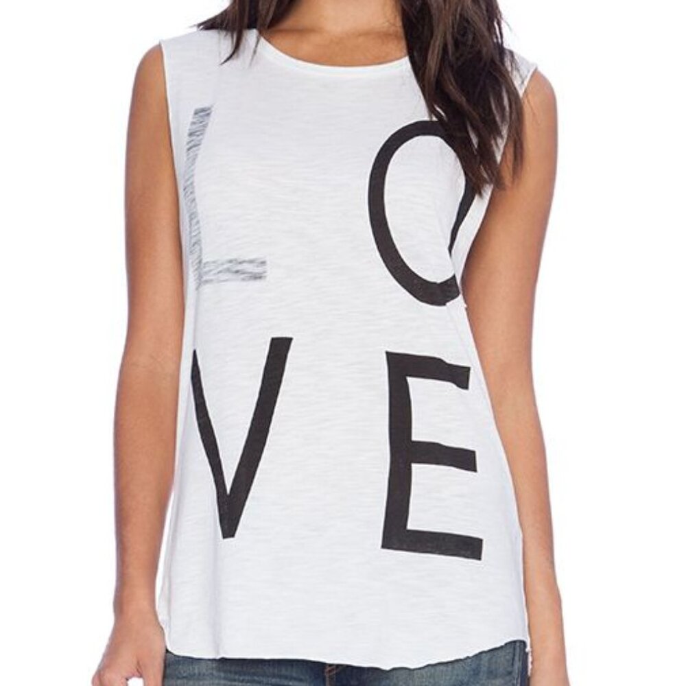 Tyler Jacobs LOVE Slub Muscle Tank Top White